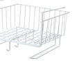 thumbnail image 4 of Cesta debajo del estante Buena carga debajo del estante Almacenamiento Hierro debajo del estante del gabinete con gancho curvo Blanco, 4 of 5