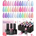 thumbnail image 1 of Set de esmaltes de uñas en gel Beetles, 24 colores, 5 ml, con capa base, 1 of 8