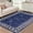 blue, variant on Soft Washable Area Rug for Living Room & Bedroom - Vintage Edge, Low Pile, Non-Slip, Easy Care Carpet - Modern Accent for Home Decor, Multiple Sizes
