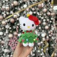 thumbnail image 3 of Kawaii Hello Kitty Cute Christmas Tree Dress Up Doll Detachable Headgear Cartoon Bag Plush Pendant Keychain Decorative Toys Gift, 3 of 5