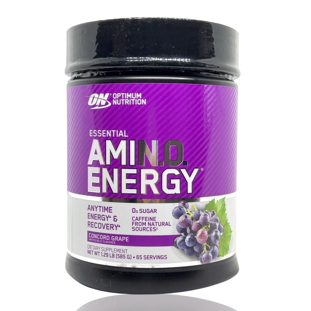 AMINO ENERGY Optimum Nutrition Aminoácidos Sabor Uva 65 Serv ONAMINOUVA65
