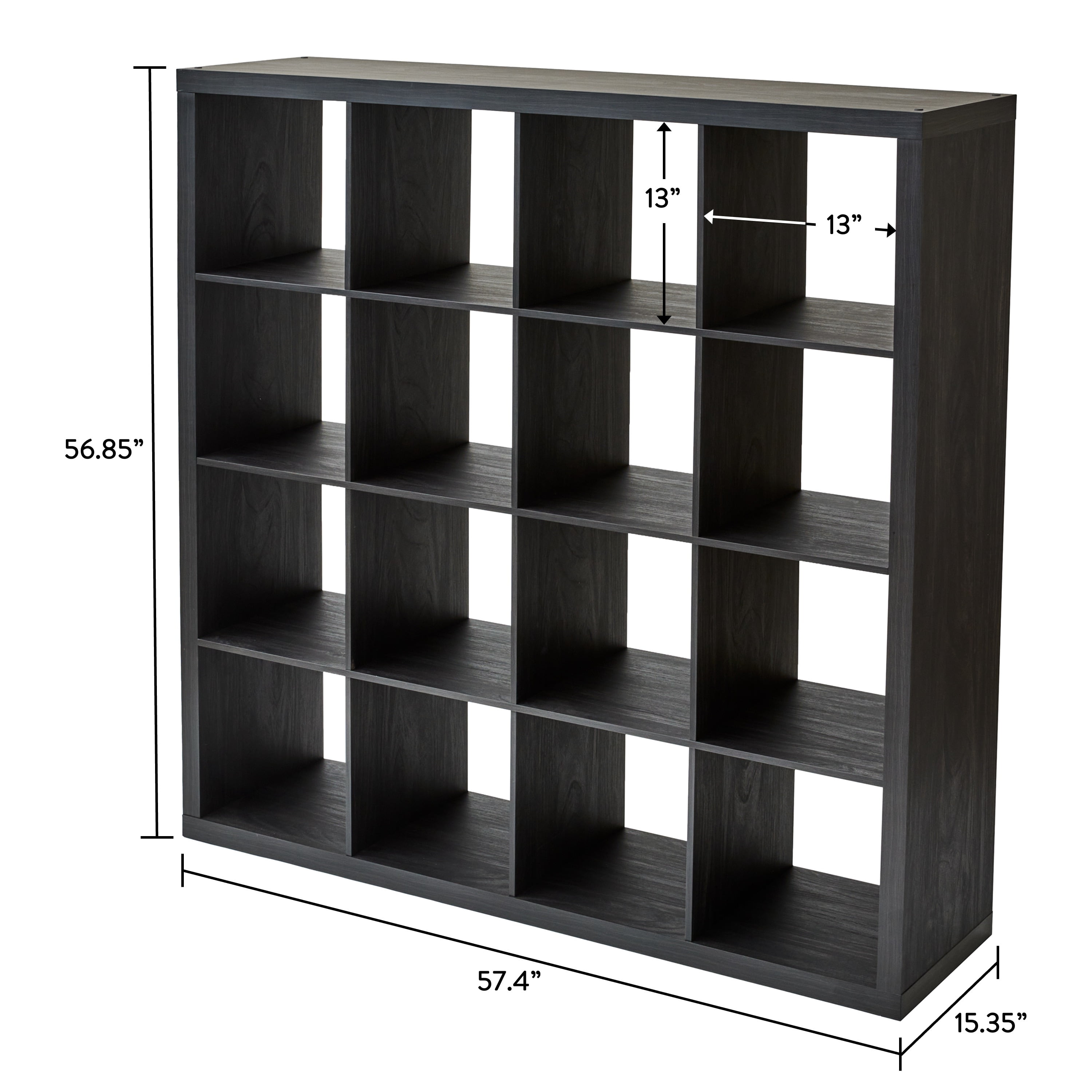 Better Homes & Gardens 16 Cube Storage Organizer, Charcoal