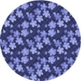 thumbnail image 1 of Ahgly Company Indoor Round Patterned Sky Blue Dress Blue Area Rugs, 7' Round, 1 of 6