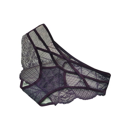 fatyb Lace Panties for Women See Through Low Waist Bikini Hipster Panty No Show Stretchy Underwear