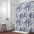 thumbnail image 6 of Blue White Floral Shower Curtain for Bathroom Decor, Watercolor Spring Blue White Wildflowers Leaves Plant Waterproof Fabric Shower Curtain, 36"x78" Set with 12 Hooks, 6 of 9