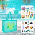 thumbnail image 6 of Large Capacity Fine Mesh Beach Tote Bag with Funny pattern, Sand Proof Nylon Handbag Side Pockets For Pool Seaside Travel Swimming, 6 of 7