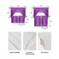 thumbnail image 5 of Modern Purple Swag Kitchen Curtains Sets for Windows 24 Inch Length, Abstract Diamond Luxury Gradient Short Window Curtain Panels Swags Valances and Tiers 3 Piece Set for Cafe/Dining Room, 5 of 5