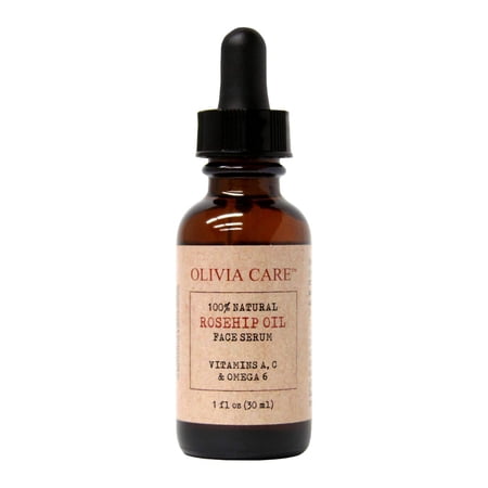 Olivia Care Rosehip Seed Oil Serum, 100% Natural Moisturizer for Face, Body and Skin