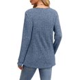 thumbnail image 5 of XIEERDUO Womens Sweaters Lightweight Henley Neck Button Up Long Sleeve Shirt Tops, 5 of 5