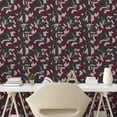 thumbnail image 2 of Ambesonne, Abstract Boho Peel & Stick Wallpaper for Home, Jumble Shapes Surreal, 13"x36", Burgundy Charcoal Grey, 2 of 5