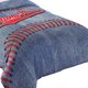 thumbnail image 2 of Juego de edredón Benzara Inc. doble de poliéster 5 piezas Estampado béisbol azul, 2 of 2