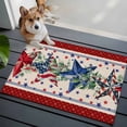 thumbnail image 3 of 2x3 Ft Entryway Area Rug, Red 4th of July Kitchen Rug Runner Washable Floor Mat, Independence Day Star Vintage Non Slip Indoor Door Mat Throw Carpet for Bathroom Living Room Bedroom, 3 of 8