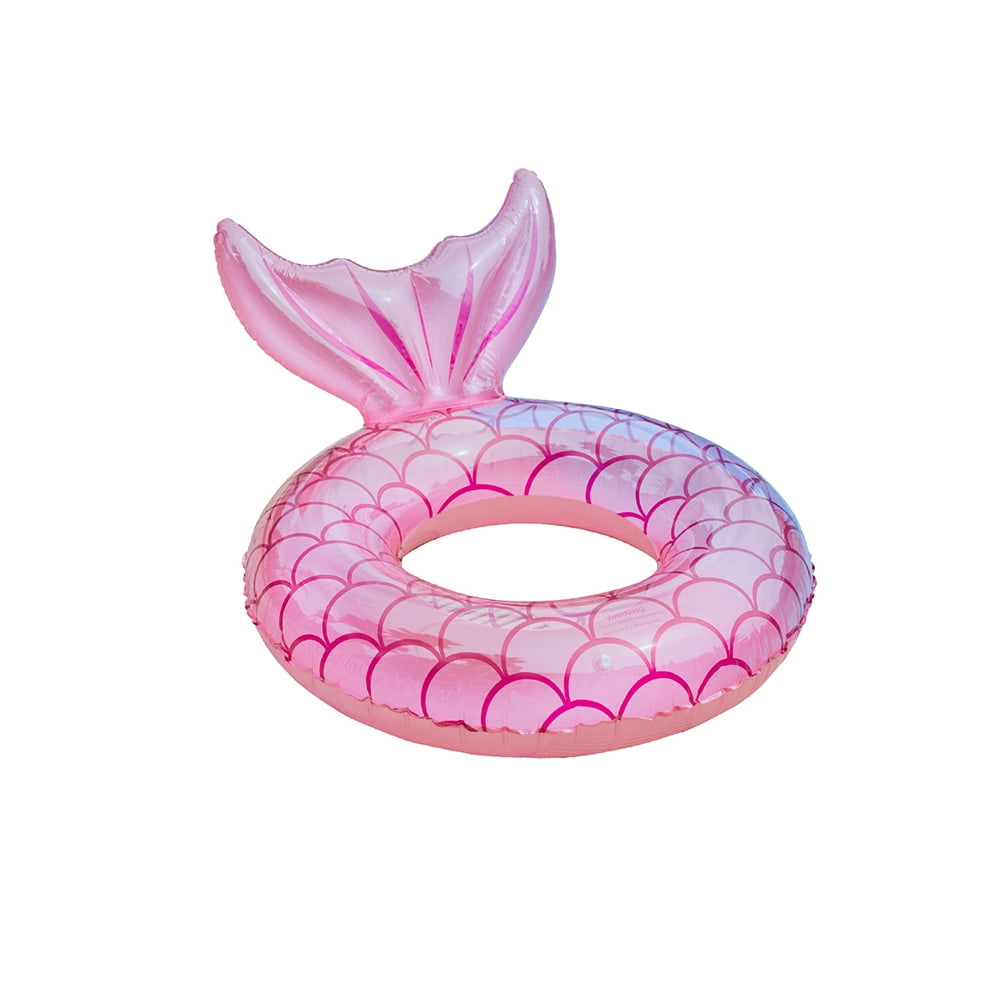 Alloet Backrest Inflatable Swimming Ring Adult Floating Swimming Circle