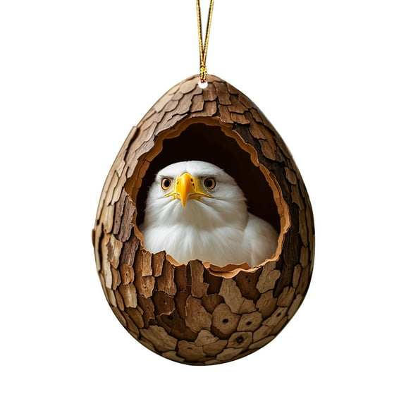 CuiLiyq Animal Christmas Ornament, Eagle Ornaments for Christmas Tree, 2D Acrylic forest Animal Hanging Ornaments for Christmas Tree Holiday Party Gifts Decoration (Eagle)