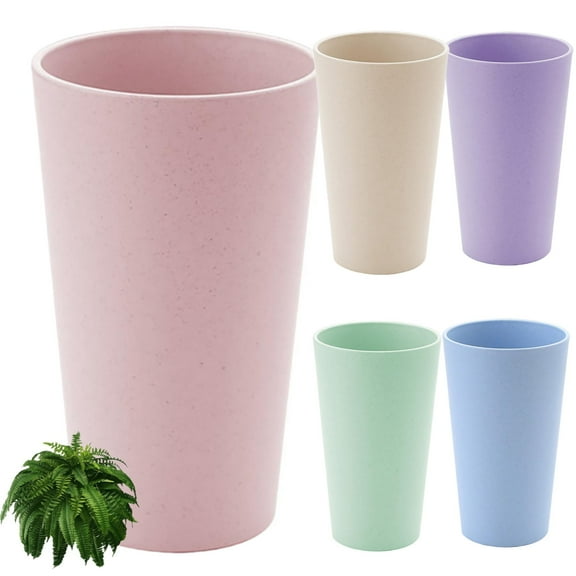 Plastic Plastic 500ml Bathroom Cups - Small Mouthwash Cup Household Brushing Cup Milk Cup for Bath, Drinking & Washing