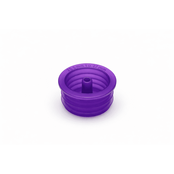 ENFit Medicine Bottle Adapter, 25.5mm-27mm, Sterile. Quantity: 20 individually wrapped adapters.