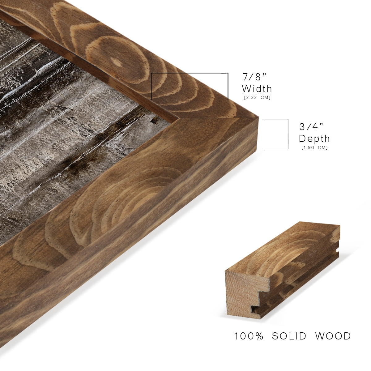 Continuum III -Framed Print w/glass-Walnut