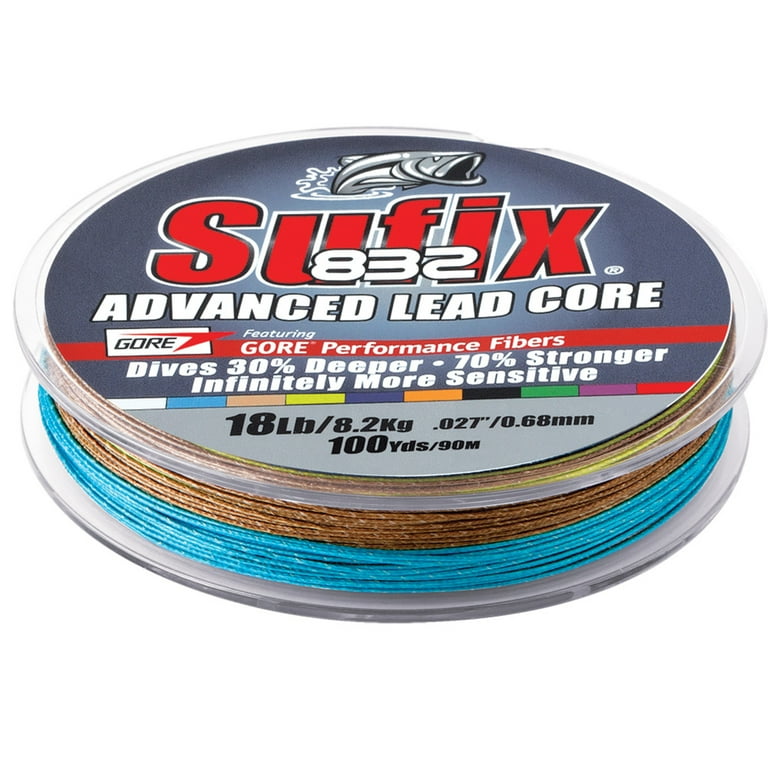 Sufix 832 Advanced Lead Core Fishing Line 100 Yds 12lb - Walmart.com