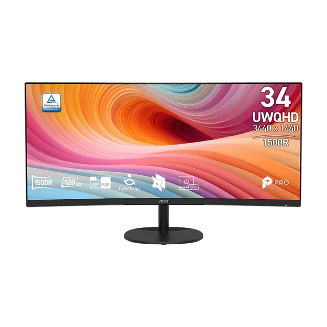 MSI 34 Pouces 3440x1440 (UWQHD) 120Hz 1ms (MPRT) Moniteur VA Incurvé Inclinaison Réglable avec Haut-Parleur (PRO MP341CQ E12)
