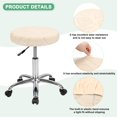 thumbnail image 2 of Comfortable are Rich Color That Detachable and Washable Stool Covers Round with Jacquard Pattern Bar Stool Seat Covers Round,（Leaf rice white medium size）, 2 of 5
