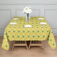 thumbnail image 3 of Yellow Lemon Slices Green Pattern Square Tablecloth,Waterproof Square Table Cover,Wipeable Spillproof Washable Table Cover for Home Kitchen Party Decor 42"X42"(107x107cm), 3 of 6