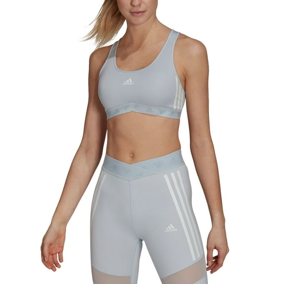 adidas Womens Mesh Cross-Back Medium-Support Sports Bra