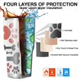 thumbnail image 7 of 30oz Paw Prints and Bones Tumblers Stainless Steel Tumbler with Lid and Straw,Vacuum Insulated Double Wall Travel Tumbler Cups Mug with Cleaning Brush for Coffee,Tea, 7 of 7