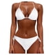 thumbnail image 1 of Conjuntos de bikini Prolriy para mujer, traje de baño de dos tallas grandes, ropa de playa push up, conjuntos de bikini, trajes de baño tankinis, trajes de baño para mujer, blanco XL, 1 of 5