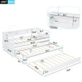 thumbnail image 6 of LOOM Twin XL Wood Daybed with 2 Trundles,3 Storage Cubbies,1 Light for Free and USB Charging Design,White, 6 of 9