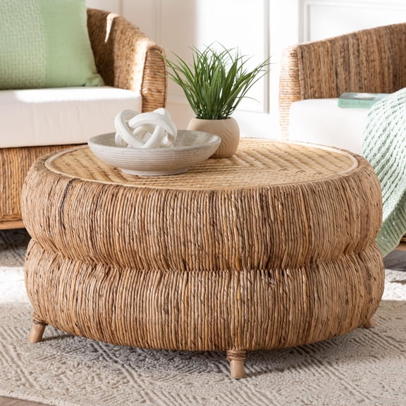 bali & pari Roma Boho Coffee Table, Natural Brown