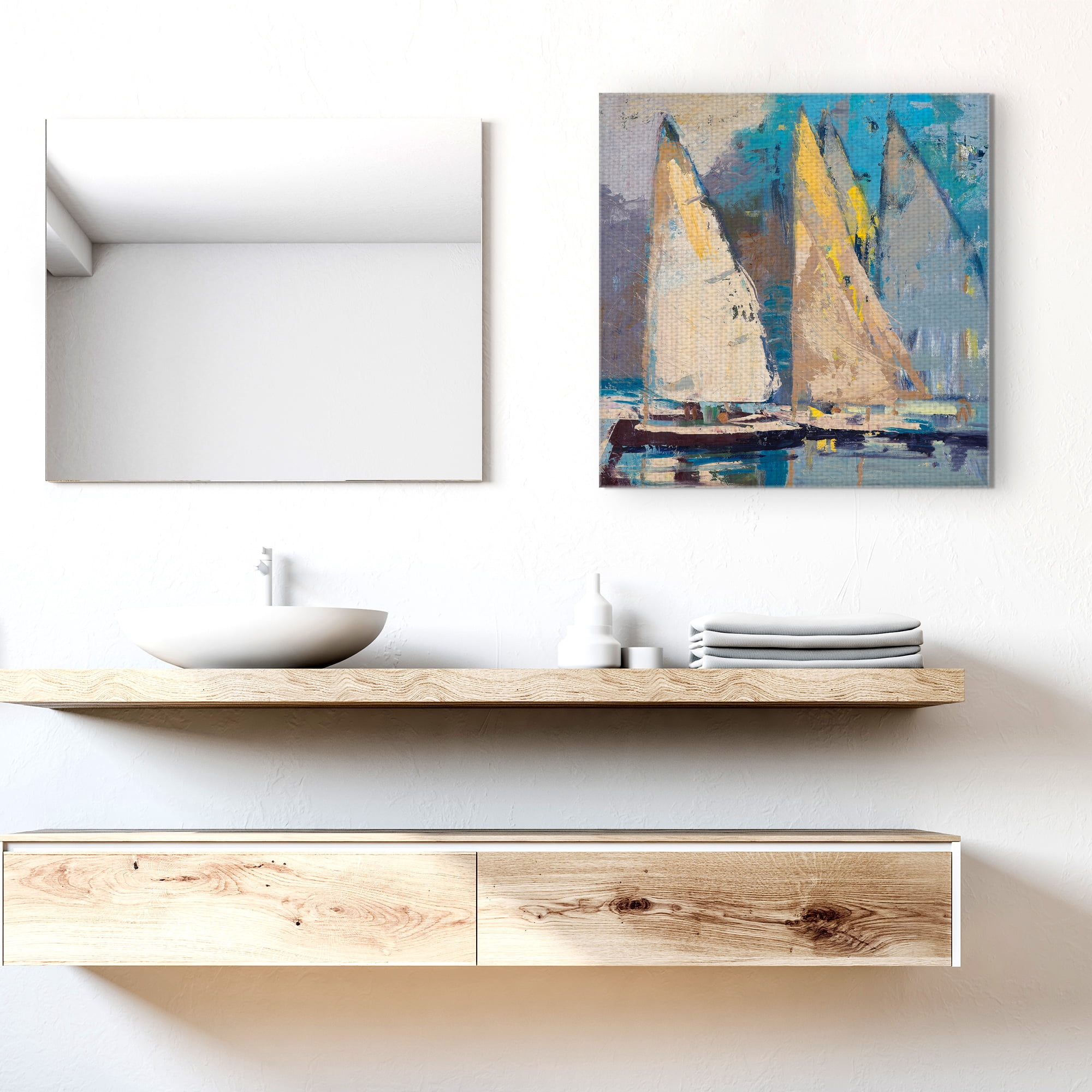 Masterpiece Art Gallery Breeze Sail & Sky by Beth Forst Canvas Art Print 24" x 24"