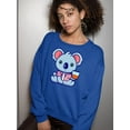 thumbnail image 2 of Koala With A Drink Sweatshirt Women -SPIdeals Designs, Female 5X-Large, 2 of 4