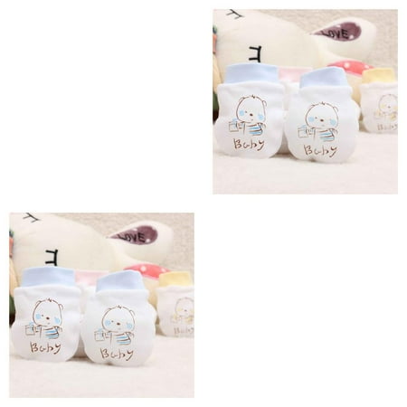 

2pcs Baby Newborn Anti Scratch Mittens Breathable Gloves Unisex Warm Cotton Gloves