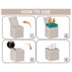 thumbnail image 4 of Tissue Box Cover Square PU Leather Tissue Box Holder for Dresser Bathroom Decor, 4 of 5