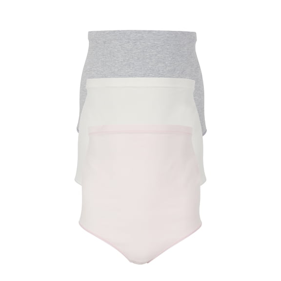 Ingrid & Isabel For Every Belly Women's Maternity Cotton Jersey High Waisted Brief Panties, 3-Pack, Sizes XS-4XL