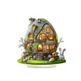 thumbnail image 2 of JASKFLY Easter Bunny Castle 2D Desktop Display Cabinet Living Room or Study Decoration Perfect Easter Decor, 2 of 7
