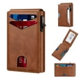 thumbnail image 4 of WFSCRD Wallet For Men Ultra-Thin RFID Blocking Bifold With POP UP Card Slot & Money Clip Wallet Front Pocket Design Holds 12 Cards & Cash Gift For Dad/Husband, 4 of 7