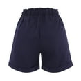 thumbnail image 5 of up to 60% off Gifts wycnly Womens Shorts Summer Casual Button Drawstring Elastic Waist Short Pants Comfy Solid Cotton Linen Shorts with Pocket Navy XL, 5 of 6