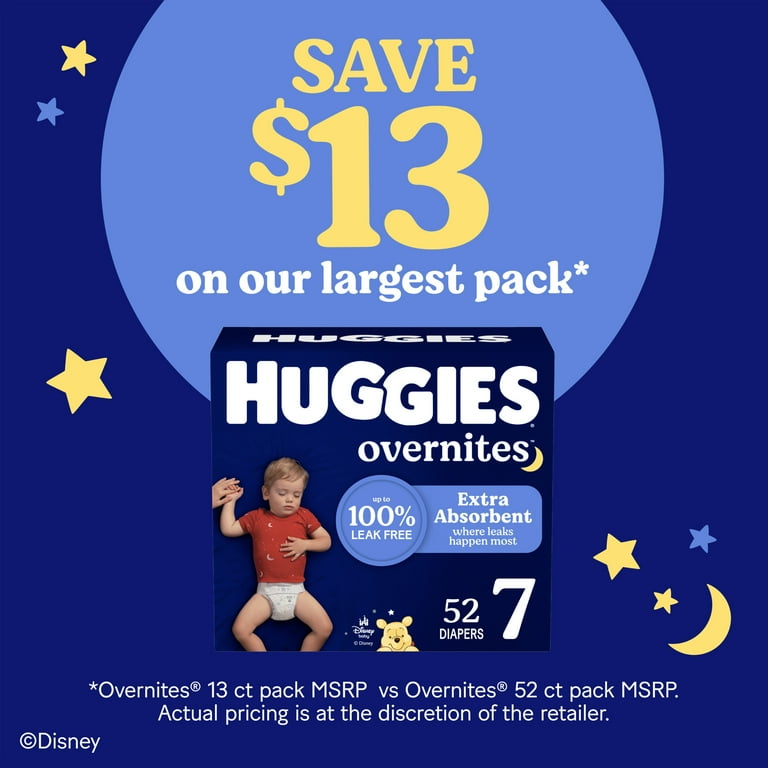 Huggies Overnites Size 7 Overnight Diapers, 68 Count photo 5