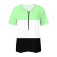 thumbnail image 4 of Blusa informal con cuello en V y manga corta con estampado de verano para mujer con estilo OAVQHLG3B Store  lin121212, 4 of 5