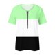 thumbnail image 4 of Blusa informal con cuello en V y manga corta con estampado de verano para mujer con estilo OAVQHLG3B Store  lin121212, 4 of 5
