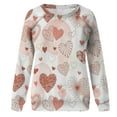 thumbnail image 4 of Luxalzxs Valentine Shirts for Women Long Sleeve Casual Shirts Valentines Day Love Print Sweatshirts Crewneck Pullover Valentines Day Outfit, 4 of 5