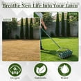thumbnail image 5 of Zimtown 18" Galvanized Lawn Aerator, Double Spikes Fillable Drum Rubber Grip for S/M Lawns, Green, 5 of 7