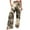 Khaki, variant on UANWENN Women's Printed Elastic High Waist Wide Pants Casual Wide Leg Long Casual Belt Pocket Womens Pant Suits Casual Women Pants Casual Work plus plus Size Pant Suits for Women Business Casual