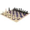 thumbnail image 4 of Conqueror Plastic Chess Set - Black & Ivory Pieces with Rollup Board - Blue, 4 of 7