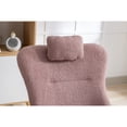 thumbnail image 6 of Leumius Nursery Rocking Chair, 35.5" Teddy Fabric Upholstered Glider Rocker with High Backrest, Modern Rocking Accent Chairs Comfy Side Chair for Nursery, Bedroom, Living Room,Pink, 6 of 8