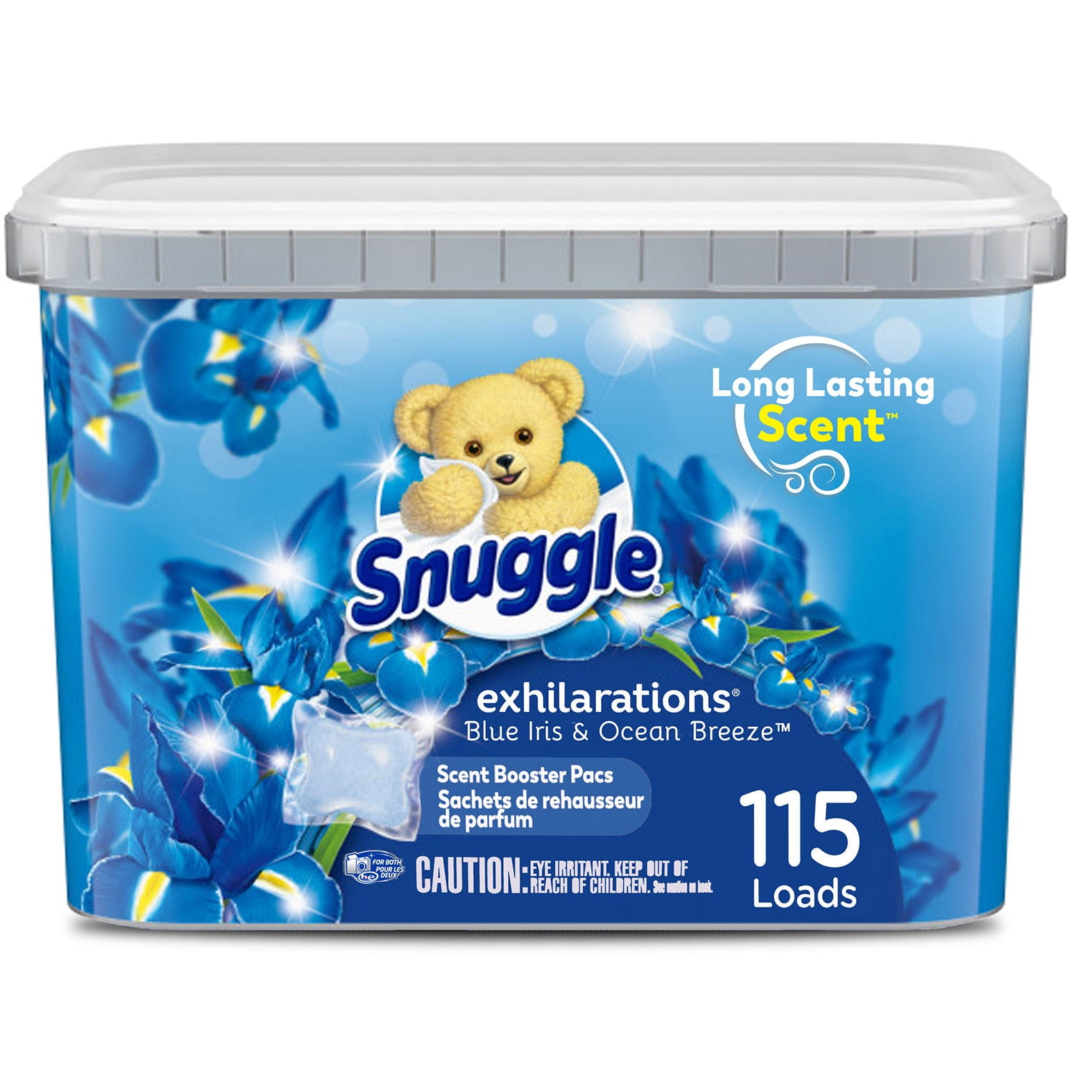 Snuggle Laundry Scent Boosters Concentrated Scent Pac Blue Iris Bliss 115 Count 