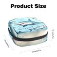 thumbnail image 2 of Shark Velvet Period Bag Storage Organizer for Tampons and Pads, Small Bag with Sponge and Oxford Cloth, 4.7x6.6x6.6 in, Period Pouch, 2 of 6