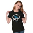 thumbnail image 3 of By Grace Faith Christ Alone Jesus Womens Slim Fit Graphic Tee Brisco Brands M, 3 of 5