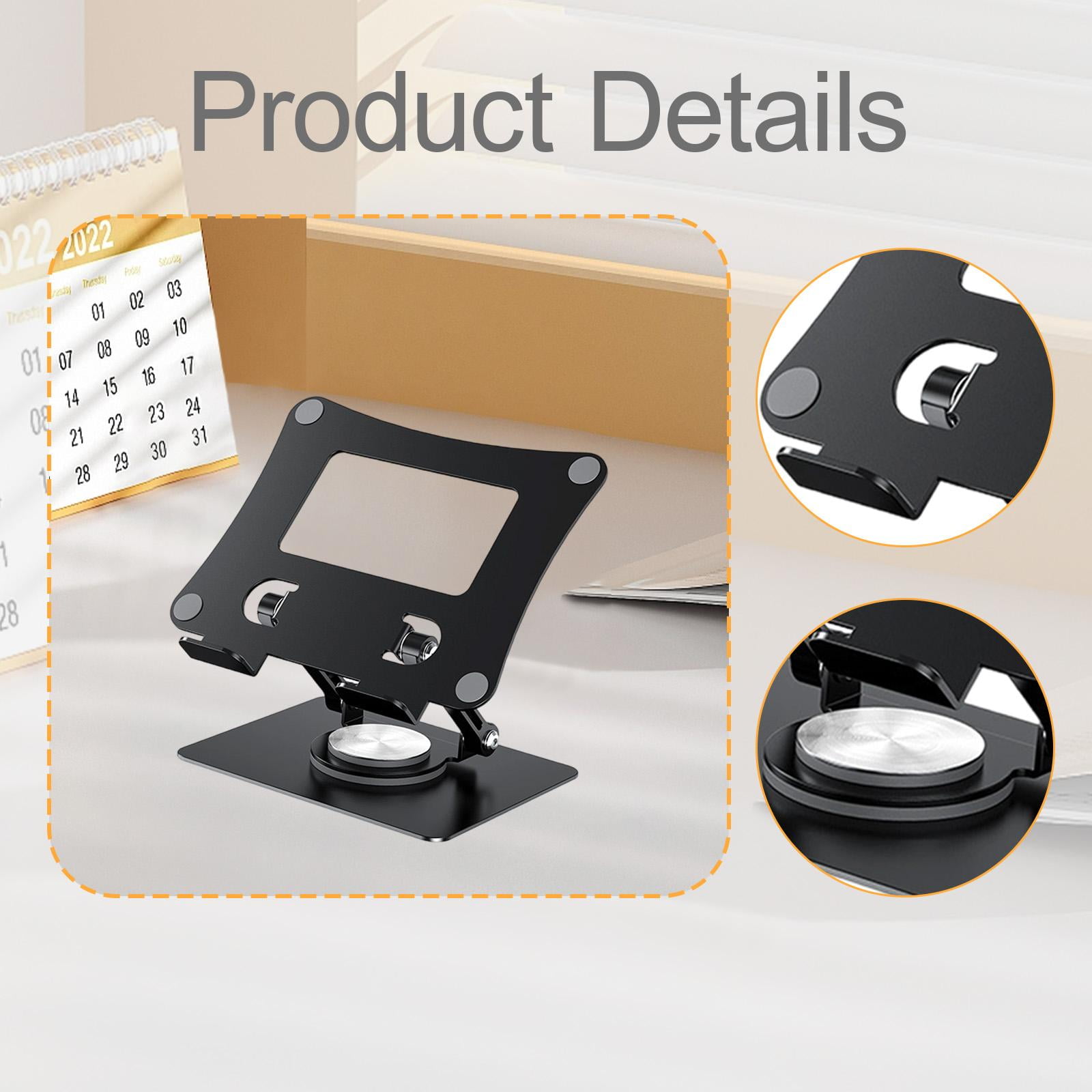 Laptop Stand Computer Holder Tablet Riser Rotatable Metal Material Adjustable Height for Home Office Workstations